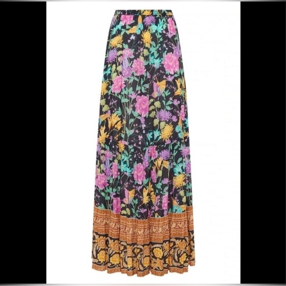 Spell Butterfly Midi Floral Skirt Firefly - Picture 3 of 10